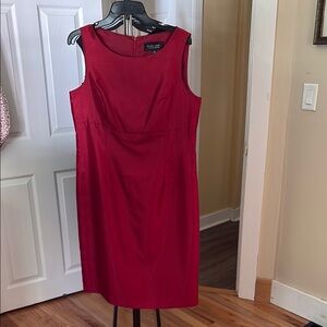 Evan Picone Vibrant Red Midi Dress